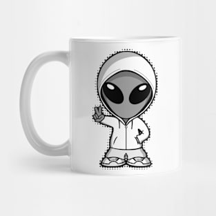 Space Alien Peace Light Version Mug